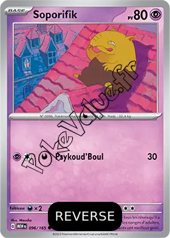 Carte Pokémon Soporifik  Reverse n°096 de la série 151