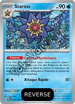 Carte Pokémon Staross  Reverse n°121 de la série 151