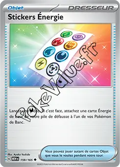 Carte Pokémon Stickers Énergie n°159 de la série 151