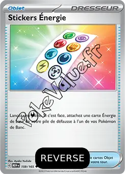 Carte Pokémon Stickers Énergie Reverse n°159 de la série 151