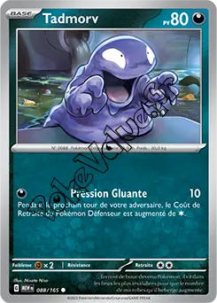 Carte Pokémon Tadmorv  n°088 de la série 151