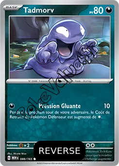 Carte Pokémon Tadmorv  Reverse n°088 de la série 151