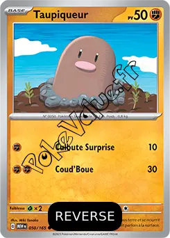 Carte Pokémon Taupiqueur  Reverse n°050 de la série 151