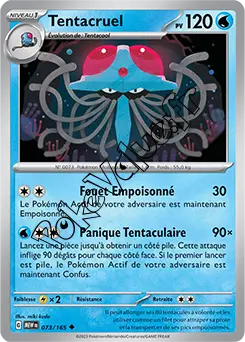 Carte Pokémon Tentacruel  n°073 de la série 151