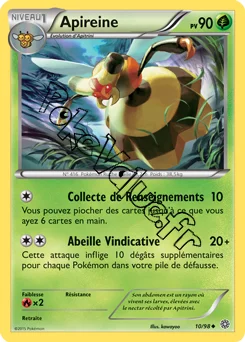 Carte Pokémon Apireine  n°10 de la série Origines Antiques