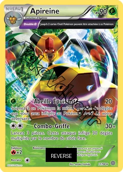 Carte Pokémon Apireine  Reverse n°11 de la série Origines Antiques