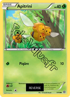 Carte Pokémon Apitrini  Reverse n°9 de la série Origines Antiques