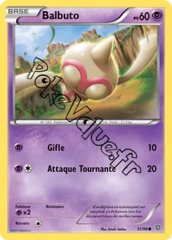 Carte Pokémon Balbuto  n°31 de la série Origines Antiques