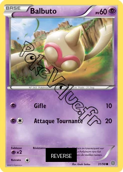 Carte Pokémon Balbuto  Reverse n°31 de la série Origines Antiques