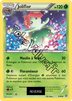 Carte Pokémon Bellossom  Reverse n°4 de la série Origines Antiques