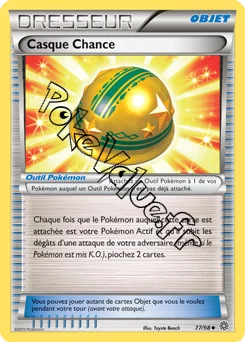 Carte Pokémon Casque Chance n°77 de la série Origines Antiques