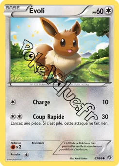 Carte Pokémon Eevee  n°63 de la série Origines Antiques