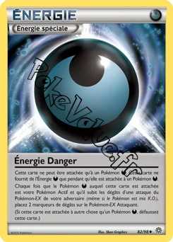 Carte Pokémon Énergie Danger n°82 de la série Origines Antiques