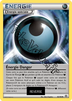 Carte Pokémon Énergie Danger Reverse n°82 de la série Origines Antiques