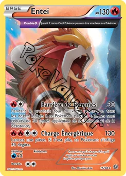Carte Pokémon Entei  n°15 de la série Origines Antiques