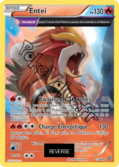 Carte Pokémon Entei  Reverse n°15 de la série Origines Antiques