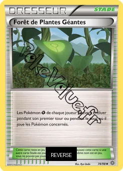 Carte Pokémon Forêt de Plantes Géantes Reverse n°74 de la série Origines Antiques