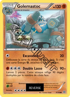 Carte Pokémon Golemastoc  Reverse n°41 de la série Origines Antiques