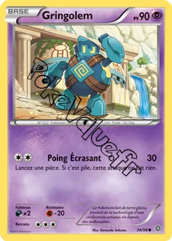Carte Pokémon Gringolem  n°34 de la série Origines Antiques