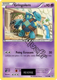 Carte Pokémon Gringolem  Reverse n°34 de la série Origines Antiques