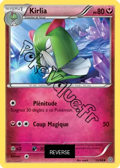 Carte Pokémon Kirlia  Reverse n°53 de la série Origines Antiques