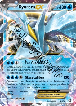 Carte Pokémon Kyurem EX  n°25 de la série Origines Antiques