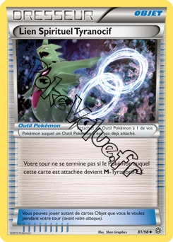 Carte Pokémon Lien Spirituel Tyranocif n°81 de la série Origines Antiques