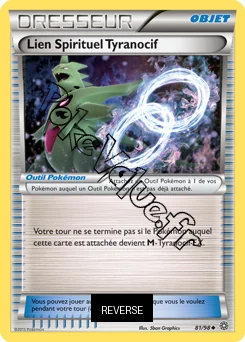 Carte Pokémon Lien Spirituel Tyranocif Reverse n°81 de la série Origines Antiques