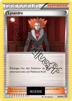Carte Pokémon Lysandre Reverse n°78 de la série Origines Antiques