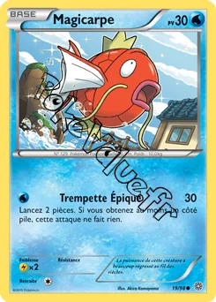 Carte Pokémon Magicarpe  n°19 de la série Origines Antiques