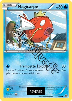 Carte Pokémon Magicarpe  Reverse n°19 de la série Origines Antiques