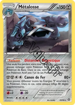 Carte Pokémon Métalosse  n°49 de la série Origines Antiques