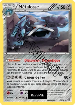 Carte Pokémon Métalosse  Reverse n°49 de la série Origines Antiques