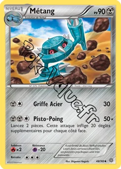 Carte Pokémon Metang  n°48 de la série Origines Antiques