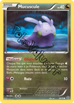 Carte Pokémon Mucuscule  n°58 de la série Origines Antiques