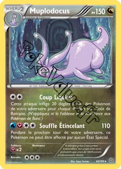 Carte Pokémon Muplodocus  n°60 de la série Origines Antiques