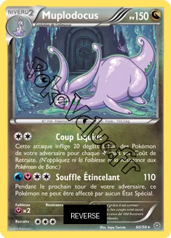 Carte Pokémon Muplodocus  Reverse n°60 de la série Origines Antiques
