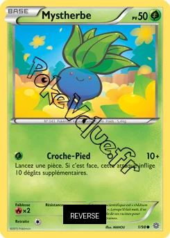 Carte Pokémon Oddish  Reverse n°1 de la série Origines Antiques