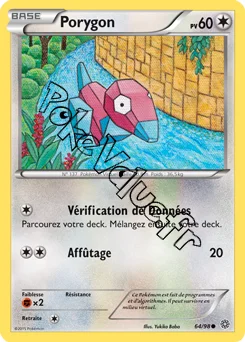 Carte Pokémon Porygon  n°64 de la série Origines Antiques