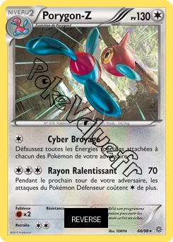 Carte Pokémon Porygon-Z  Reverse n°66 de la série Origines Antiques