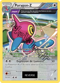Carte Pokémon Porygon-Z  Reverse n°67 de la série Origines Antiques