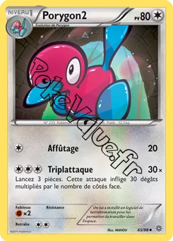Carte Pokémon Porygon2  n°65 de la série Origines Antiques