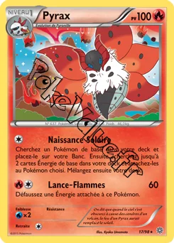 Carte Pokémon Pyrax  n°17 de la série Origines Antiques