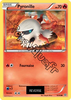 Carte Pokémon Pyronille  Reverse n°16 de la série Origines Antiques