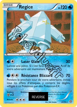 Carte Pokémon Regice  Reverse n°24 de la série Origines Antiques
