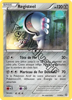 Carte Pokémon Registeel  n°51 de la série Origines Antiques