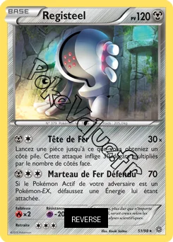 Carte Pokémon Registeel  Reverse n°51 de la série Origines Antiques
