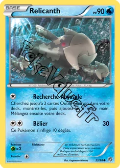 Carte Pokémon Relicanth  n°23 de la série Origines Antiques