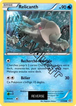 Carte Pokémon Relicanth  Reverse n°23 de la série Origines Antiques