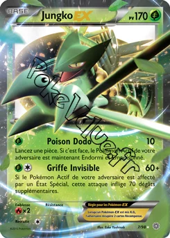 Carte Pokémon Sceptile EX  n°7 de la série Origines Antiques